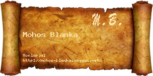 Mohos Blanka névjegykártya