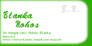 blanka mohos business card